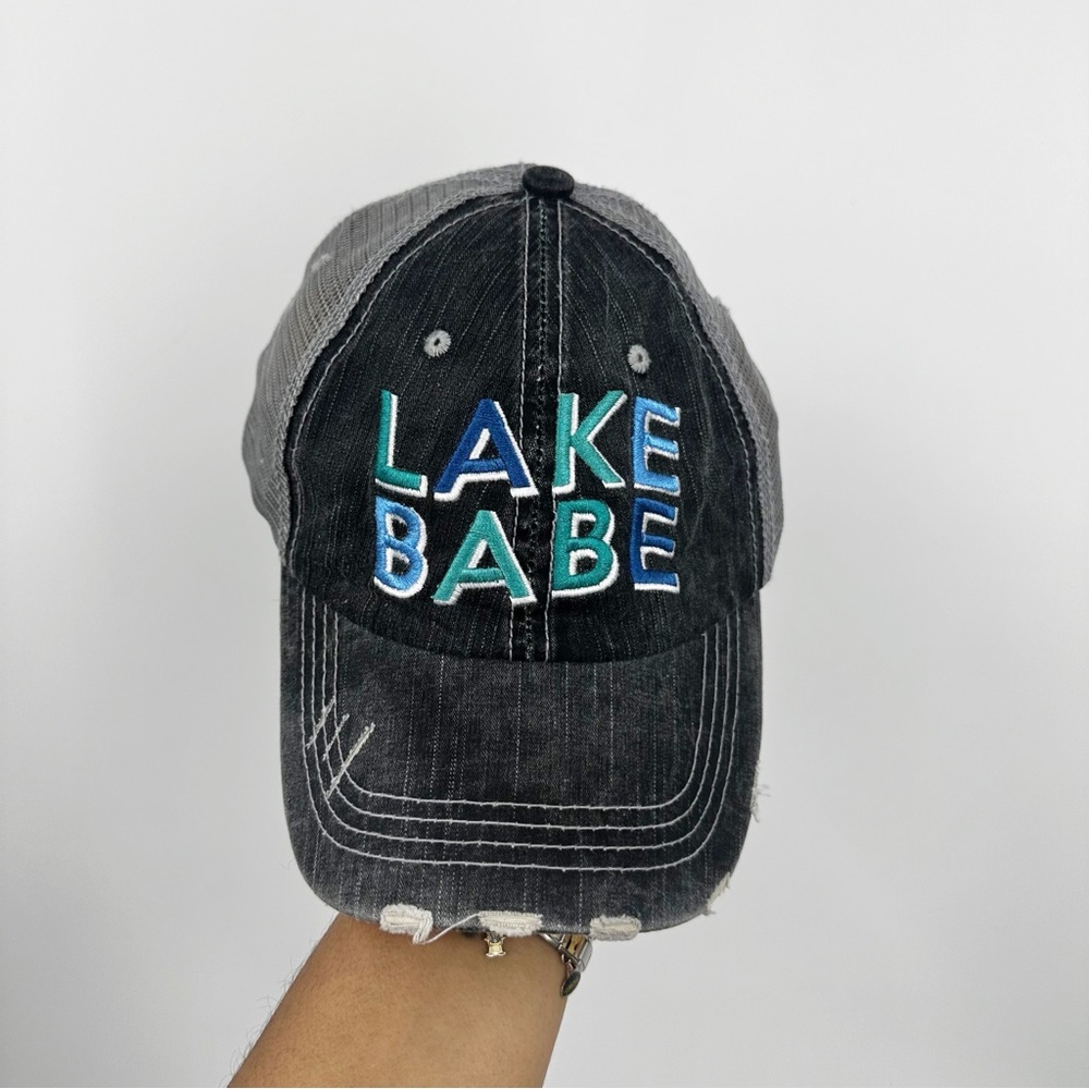 Lake Babe Acid Wash Burnout Dad Hat OS Beach Sun